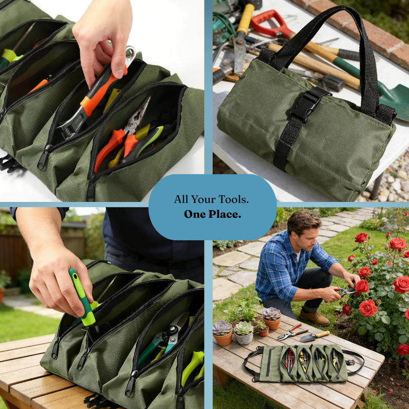 Multi-Purpose Tool Bag High Quality Professional Multi Pocket Hardware Tools Pouch Roll UP Portable Small Tools Organizer Bag