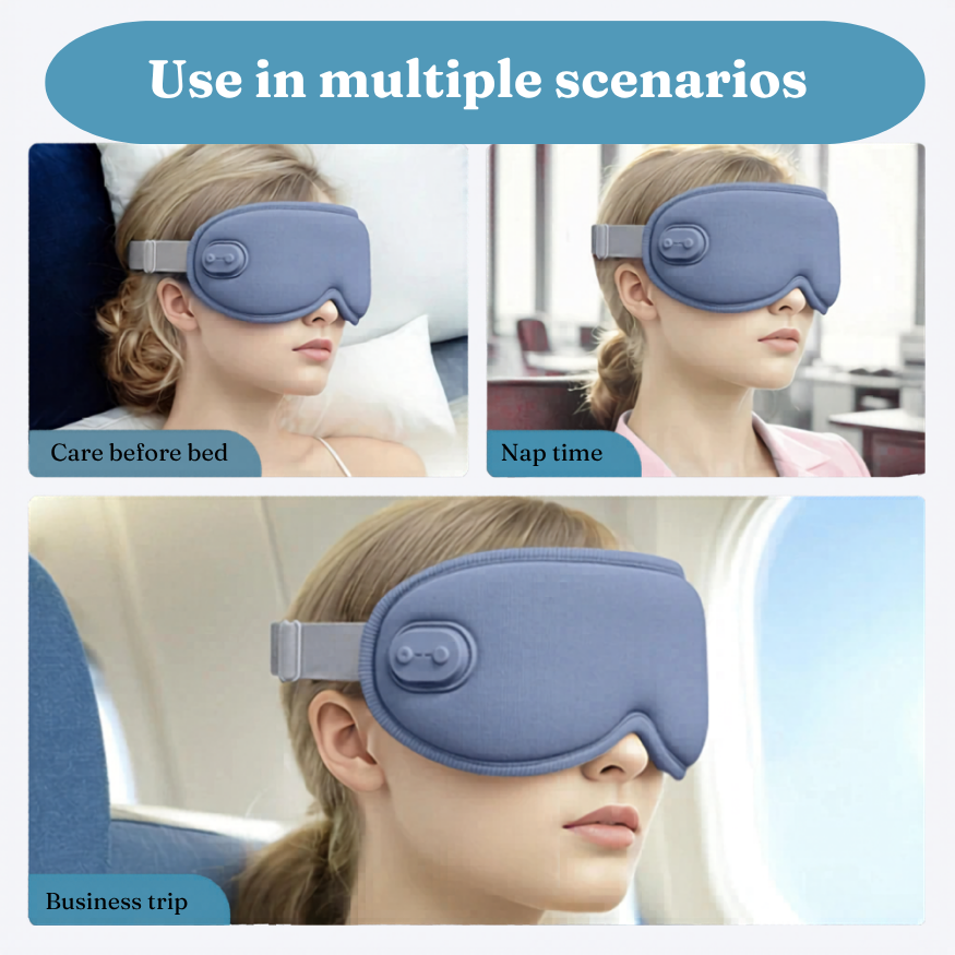 Cordless Heated Eye Massager for Relaxation & Better Sleep