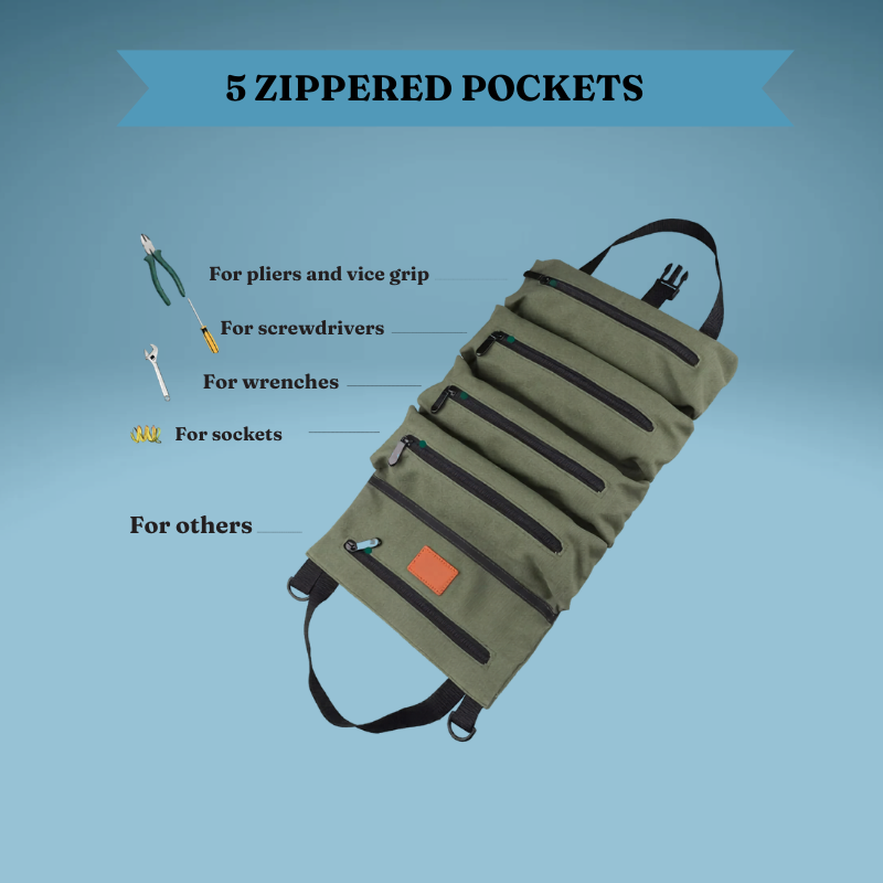 Multi-Purpose Tool Bag High Quality Professional Multi Pocket Hardware Tools Pouch Roll UP Portable Small Tools Organizer Bag