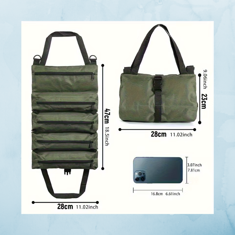 Multi-Purpose Tool Bag High Quality Professional Multi Pocket Hardware Tools Pouch Roll UP Portable Small Tools Organizer Bag